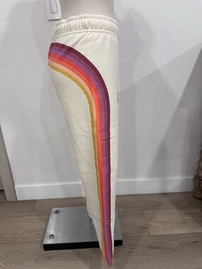 Marine Layer Cloud 9 jogger Cream Rainbow Stripe NWT
